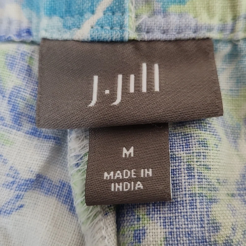 J. Jill floral linen capris cropped pants. Size M - Picture 4 of 10